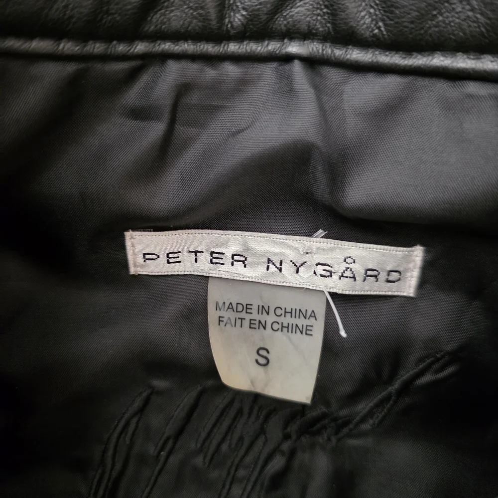 PETER NYGARD Black Quilted LEATHER JACKET Designer Whimsigoth Quiet Luxury Y2K - Picture 2 of 14